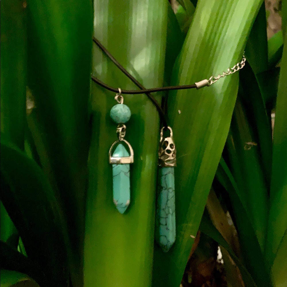 VACATION HOLD Howlite necklaces Set of 2